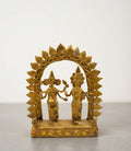 Handcrafted Dokra Brass Lakshmi Ganesha Idol with Arch