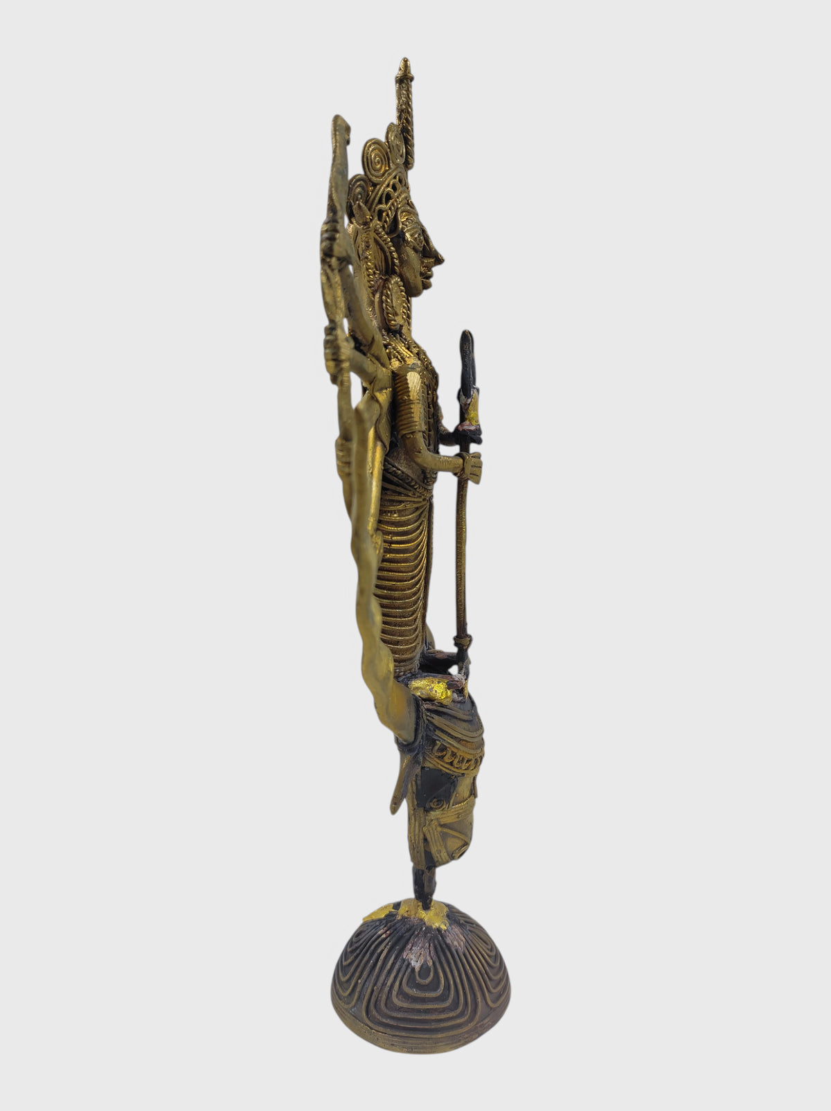Handcrafted Dokra Singhavahini  Mahishasura Mardini Maa Durga Idol (10 Inches)