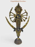 Handcrafted Dokra Singhavahini  Mahishasura Mardini Maa Durga Idol (10 Inches)