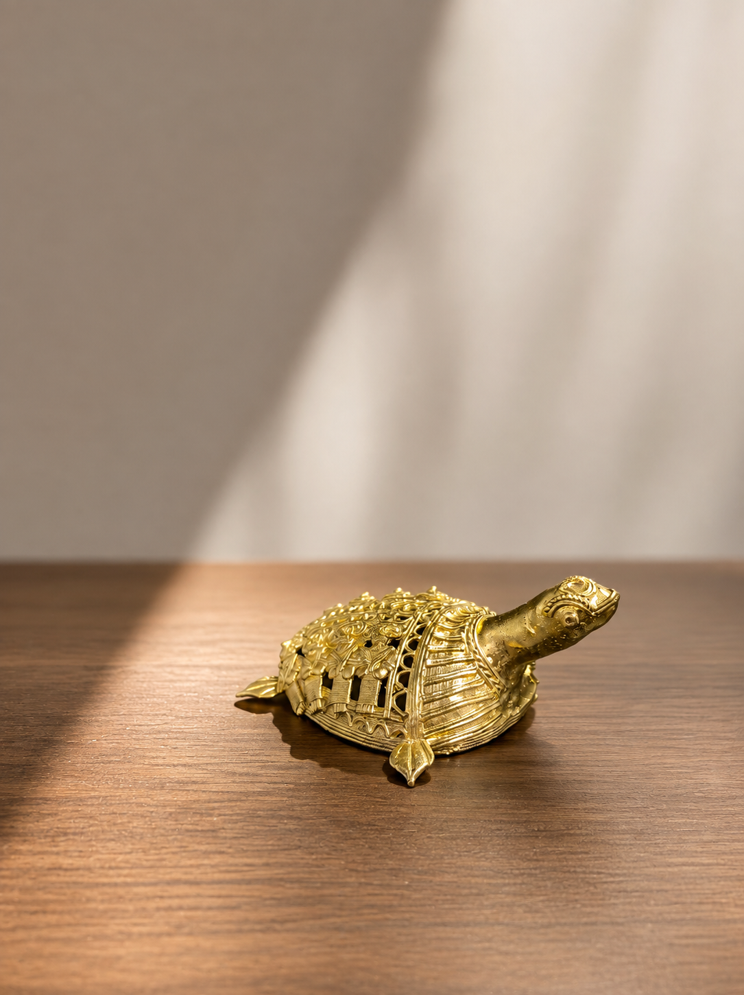 Handcrafted Dokra Brass Kurma Turtle/ Tortoise Figurine